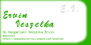 ervin veszelka business card